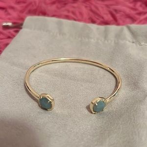 Kendra Scott Turquoise and Gold Cuff Bracelet